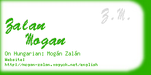 zalan mogan business card