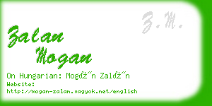 zalan mogan business card